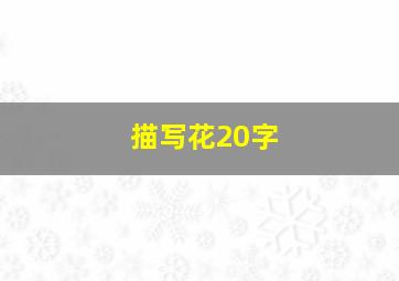 描写花20字