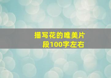 描写花的唯美片段100字左右