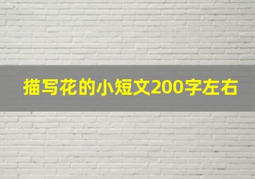 描写花的小短文200字左右