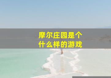 摩尔庄园是个什么样的游戏