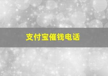 支付宝催钱电话