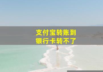 支付宝转账到银行卡转不了