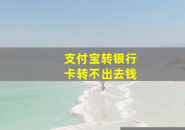 支付宝转银行卡转不出去钱