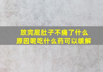 放完屁肚子不痛了什么原因呢吃什么药可以缓解