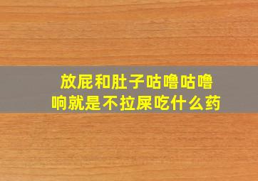 放屁和肚子咕噜咕噜响就是不拉屎吃什么药