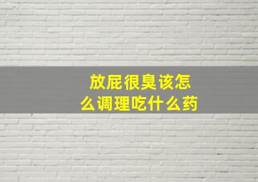 放屁很臭该怎么调理吃什么药