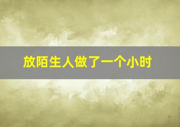 放陌生人做了一个小时