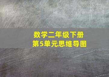 数学二年级下册第5单元思维导图