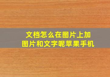 文档怎么在图片上加图片和文字呢苹果手机