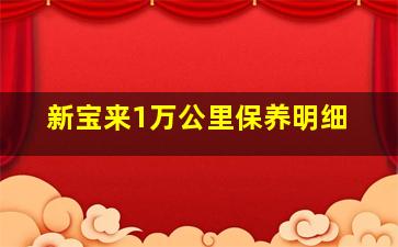 新宝来1万公里保养明细