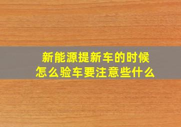 新能源提新车的时候怎么验车要注意些什么