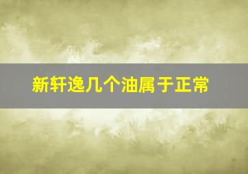 新轩逸几个油属于正常