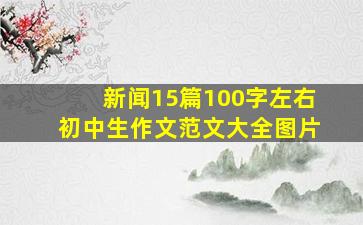 新闻15篇100字左右初中生作文范文大全图片