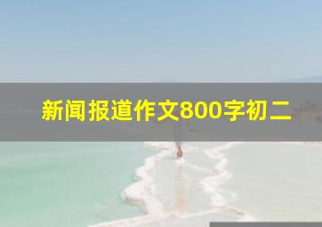 新闻报道作文800字初二