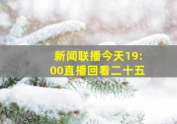 新闻联播今天19:00直播回看二十五