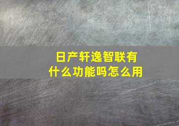 日产轩逸智联有什么功能吗怎么用