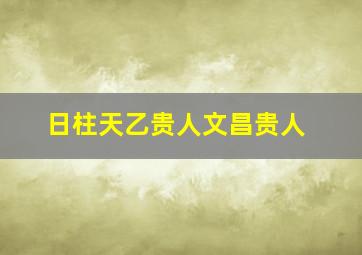 日柱天乙贵人文昌贵人