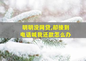 明明没网贷,却接到电话喊我还款怎么办