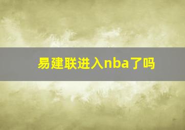 易建联进入nba了吗