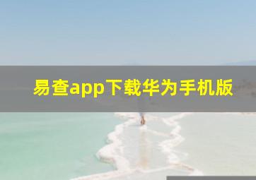 易查app下载华为手机版