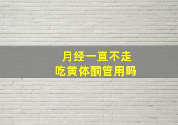 月经一直不走吃黄体酮管用吗