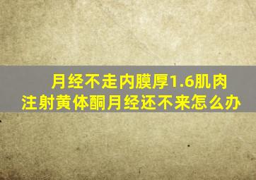 月经不走内膜厚1.6肌肉注射黄体酮月经还不来怎么办