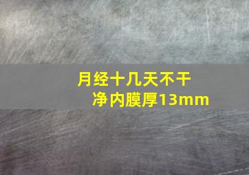 月经十几天不干净内膜厚13mm