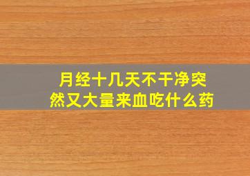 月经十几天不干净突然又大量来血吃什么药