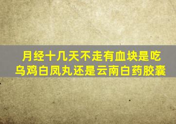 月经十几天不走有血块是吃乌鸡白凤丸还是云南白药胶囊