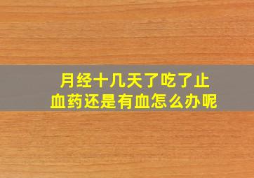 月经十几天了吃了止血药还是有血怎么办呢