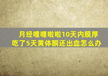 月经哩哩啦啦10天内膜厚吃了5天黄体酮还出血怎么办