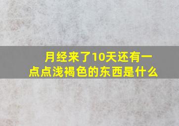 月经来了10天还有一点点浅褐色的东西是什么