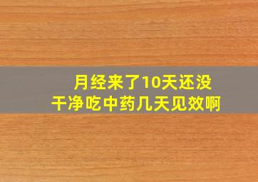 月经来了10天还没干净吃中药几天见效啊