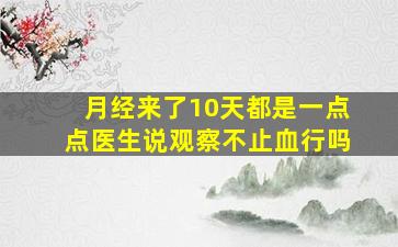 月经来了10天都是一点点医生说观察不止血行吗