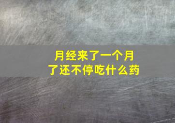 月经来了一个月了还不停吃什么药