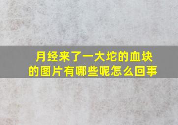 月经来了一大坨的血块的图片有哪些呢怎么回事