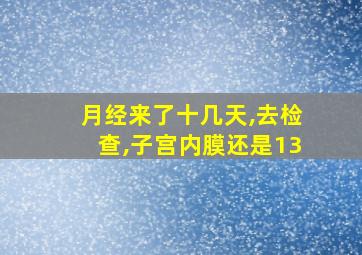 月经来了十几天,去检查,子宫内膜还是13