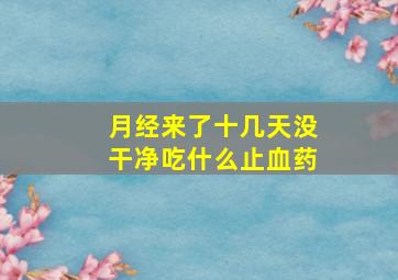 月经来了十几天没干净吃什么止血药