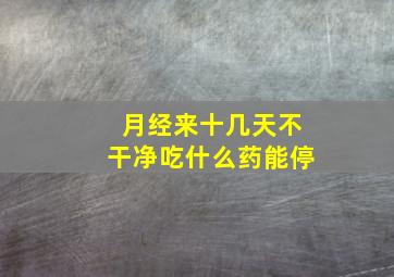 月经来十几天不干净吃什么药能停