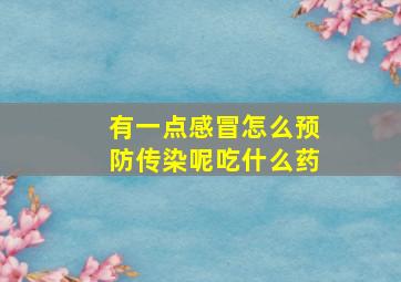 有一点感冒怎么预防传染呢吃什么药