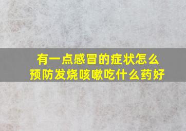 有一点感冒的症状怎么预防发烧咳嗽吃什么药好