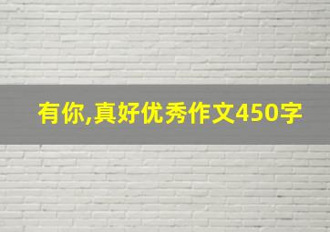 有你,真好优秀作文450字