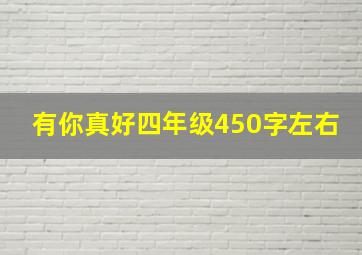 有你真好四年级450字左右