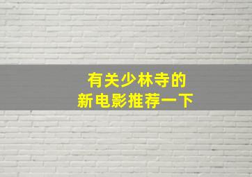 有关少林寺的新电影推荐一下