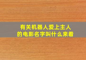 有关机器人爱上主人的电影名字叫什么来着