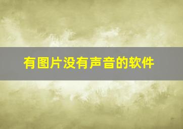 有图片没有声音的软件