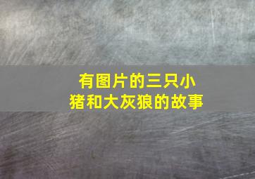 有图片的三只小猪和大灰狼的故事