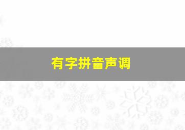 有字拼音声调