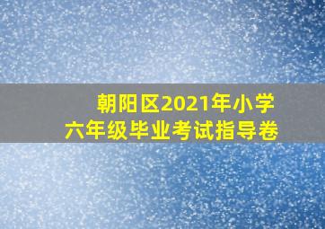 朝阳区2021年小学六年级毕业考试指导卷