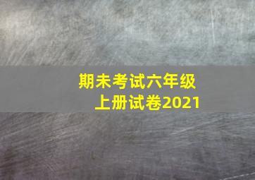 期未考试六年级上册试卷2021